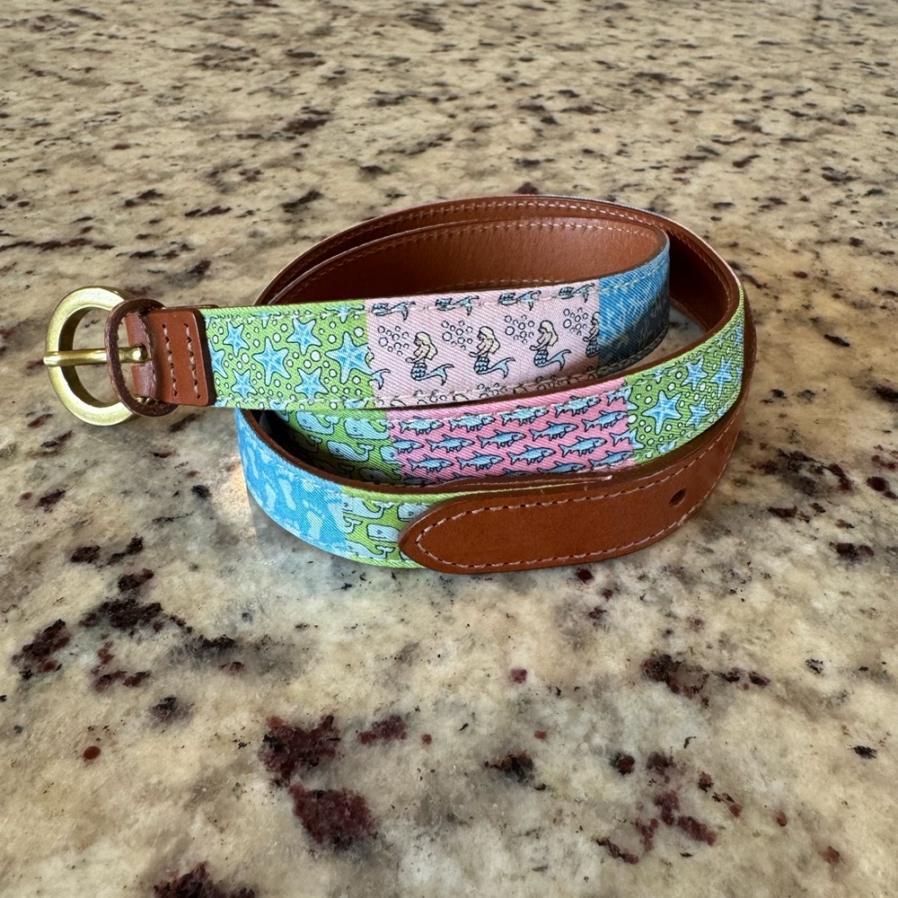 Vineyard Vines Patchwork Leather Belt - image 1